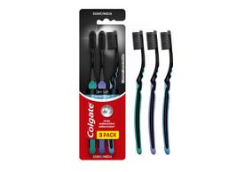 Escova De Dente Colgate Slim Soft Black 3 Unid