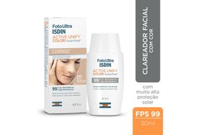 Protetor Solar Facial Foto Ultra Isdin Active Unify Color Fps 99 - 50ml