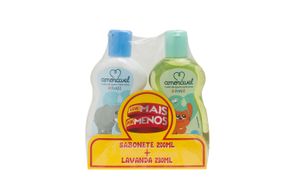 Kit Amorável Lavanda Infantil 230ml X Sabonete Infantil Da Cabeça Aos Pés 200ml