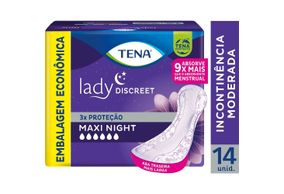 Absorvente Para Incontinência Urinária Lady Discreet Maxi Night 14 Unidades