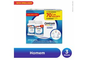 Kit Centrum Essentials Polivitamínico Homem Vitaminas de A a Z  30+60 Comprimidos