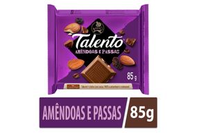 Chocolate Talento Garoto Amendoas E Passas 85g