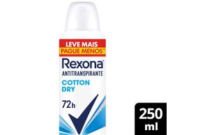 Desodorante Antitranspirante Aerosol Rexona Cotton Dry 250ml