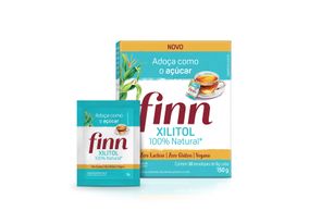 Adoçante Finn Xilitol Com 30 Envelopes De 5 Gramas Cada