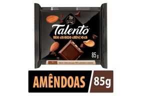 Chocolate Talento Garoto Meio Amargo Amendoas 85g