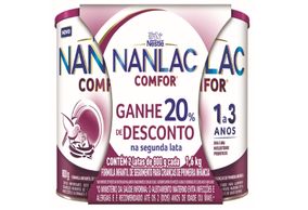 Formula Infantil Nanlac Comfor 800gx2 Ganhe 20% Na Segunda Unidade