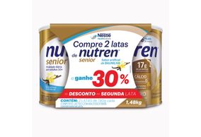 Nutren Senior Baunilha 30% De Desconto Na Segunda Lata Com 740g Cada