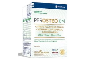 Suplemento Vitaminico PEROSTEO KM Eurofarma 30 tabletes mastigáveis