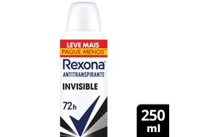 Desodorante Antitranspirante Aerosol Rexona Invisible 250ml