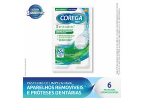 Corega Tabs Pastilhas De Limpeza 3 Minutos Com 6 Pastilhas