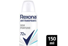 Desodorante Antitranspirante Rexona  Sem Perfume 150ml