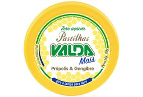 Pastilha Valda Mais - Próplois E Gengibre, Zero Açúcar - 50g