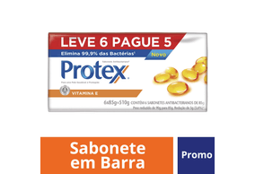 Sabonete Em Barra Protex Nutri Protect Vitamina E 85g Promo 6un C/ Desconto