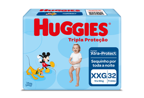 Fralda Huggies Tripla Proteção Mega Tamanho Xxg Com 32 Unidades