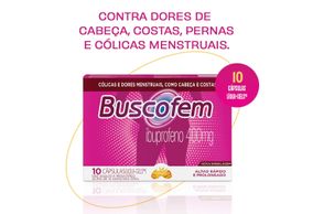 Buscofem 400mg Com 10 Cápsulas Gelatinosas Mole