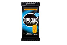 Preservativo Prudence Extra Grande Ultra Sensível Leve 8 Pague 6