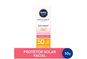 NIVEA SUN Protetor Solar Facial Beauty Expert Pele Normal a Seca FPS 50 50g