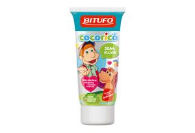 Gel Dental Bitufo Cocoricó Sem Flúor Sabor Morango 90g