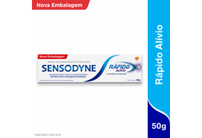 Sensodyne Rápido Alívio Creme Dental Para Dentes Sensíveis Proteção Contra Cárie 50g