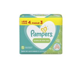 Lenços Umedecidos Pampers Aroma De Aloe Vera 192 Unidades