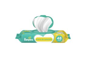 Lenço Umedecido Pampers Camomila Com 48 Unidades