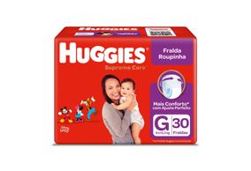 Fralda Huggies Supreme Care Mega Roupinha Tamanho G Com 30 Unidades