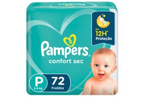 Fralda Pampers Confort Sec P 72 Unidades