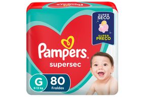 Fraldas Pampers Supersec G 80 Unidades