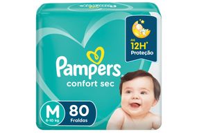 Fralda Pampers Confort Sec M 80 Unidades