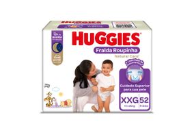 Fralda Roupinha Huggies Natural Care Hiper Tamanho Xxg Com 52 Unidades