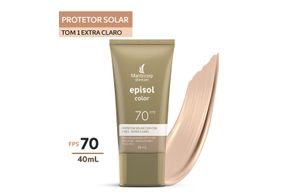 Protetor Solar Episol Color Fps70 Tom 1- Extra Claro 40ml