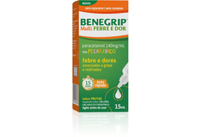 Benegrip Multi Febre E Dor Pediátrico Paracetamol 140mg/Ml Frutas Suspensão Gotas 15ml