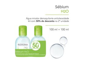 Bioderma Kit Sébium H2O 100ml Água Micelar Dermatológica para Pele Oleosa