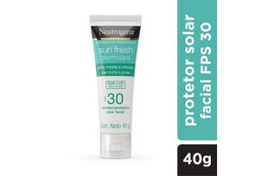 Protetor Solar Facial Neutrogena Sun Fresh Derm Care Fps30 Pele Mista A Oleosa Sem Cor 40g