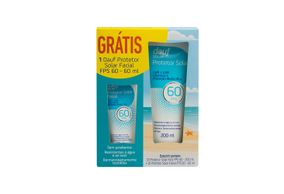 Protetor Solar Dauf Fps60 200ml Grátis Protetor Solar Facial Fps60 60ml