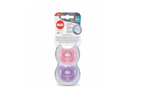 Chupeta Nuk Sensitive Soft Silicone Para Meninas Com 2 Unidades