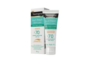 Protetor Solar Facial Neutrogena Sun Fresh Derm Care Fps70 Pele Mista A Oleosa Pele Clara 40g