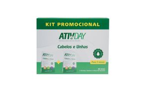 Ativday Cabelos E Unhas Combo Com 2 Unidades 120 Cápsulas 650mg