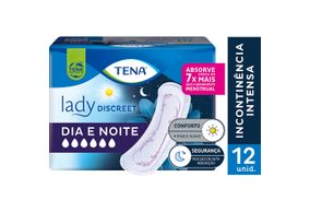 Absorvente Geriátrico Tena Lady Discreet Dia E Noite Com 12 Unidades