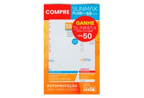 Sunmax Fluid Fps55 120ml + Sunmax Sensitive Pocket 25ml Gratis