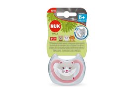 Chupeta Nuk Space Girl Cor Rosa Silicone A Partir De 6 Meses Tamanho 2