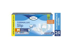 Fralda Geriatrica Tena Dermacare Slip M Leve 24 Pague 22