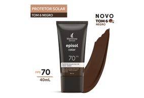 Protetor Solar Episol Color Tom 6 Negro Fps70 40ml