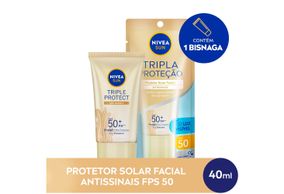 Protetor Solar Nivea Facial Antissinais Fps50 40ml