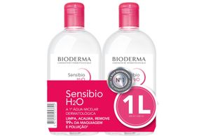 Água Micelar Bioderma Sensibio H2o Kit Com 2 Unidades De 500ml Cada