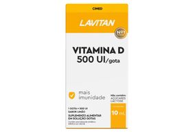 Lavitan Vitamina D 500ui Solução Oral Em Gotas 10ml