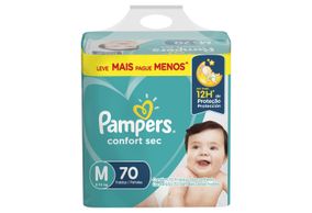 Fralda Pampers Confort Sec M Com 70 Unidades