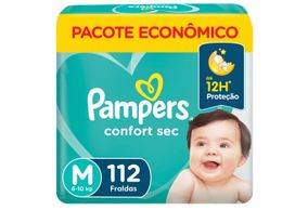 Fralda Pampers Confort Sec M Com 112 Unidades