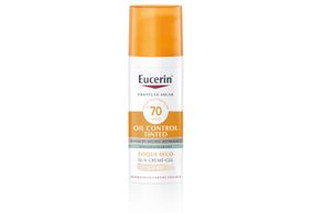 Eucerin Sun Creme Gel Facial Oil Control Tinted Claro Fps 70 50ml