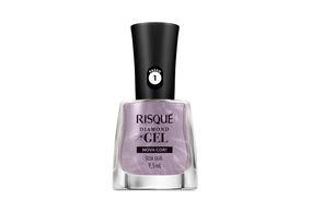 Esmalte Risque Diamond Gel Nova Cor! Seda Lilas 9,5ml